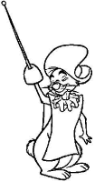 A coloring page of winnie the pooh - rabbit